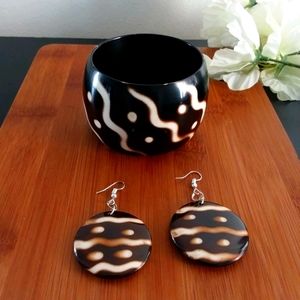 2PC Beautiful African Batik Tribal Bracelet Set